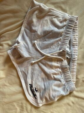 Hollister White Drawstring Lounge Shorts